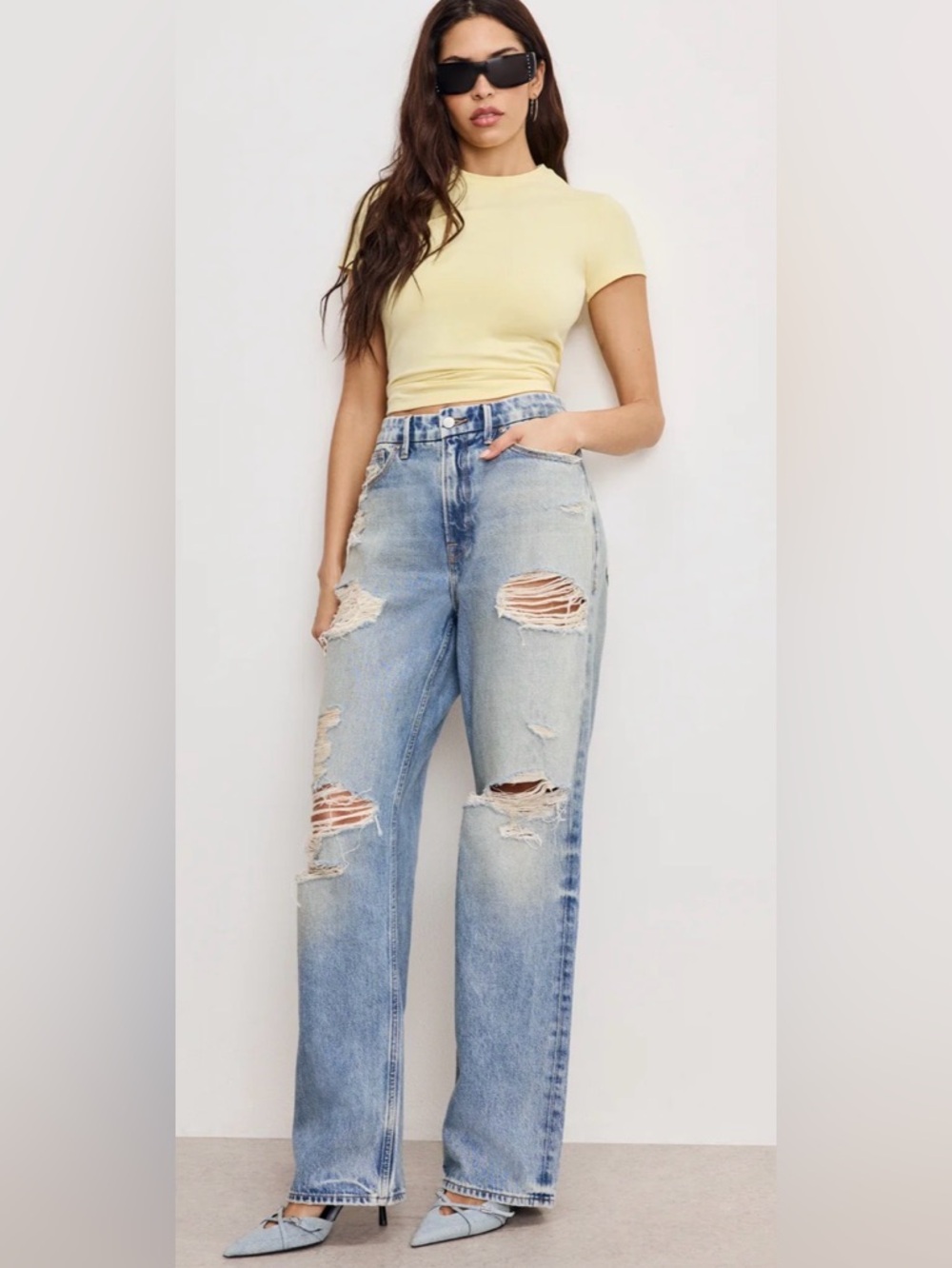 Good American Good 90’s Relaxed Jeans NWT size 2